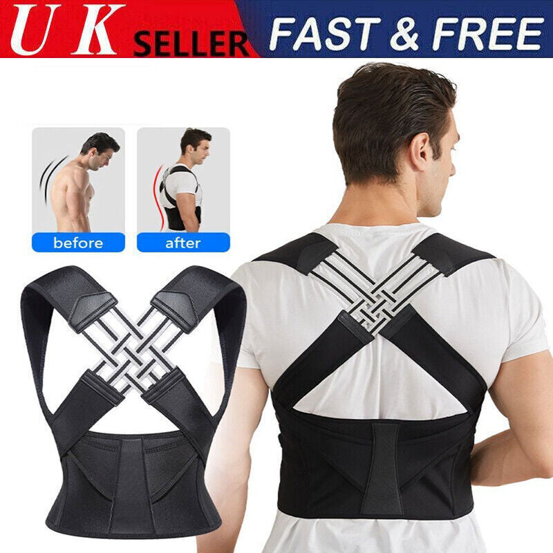 Adjustable Back Posture Corrector Anti-Camel Sitting Posture Correction Belt UK