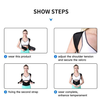 Adjustable Back Posture Corrector Anti-Camel Sitting Posture Correction Belt UK